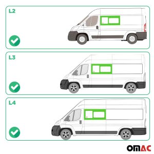 RAM PROMASTER Glass Set - Front Side - Omac - Trim Primer Glue + Cargo Van Sliding Window Left Galaxy - 2014 RAM PROMASTER Glass Set - Front Side - Omac - Trim Primer Glue + Cargo Van Sliding Window Left Galaxy - 2014
